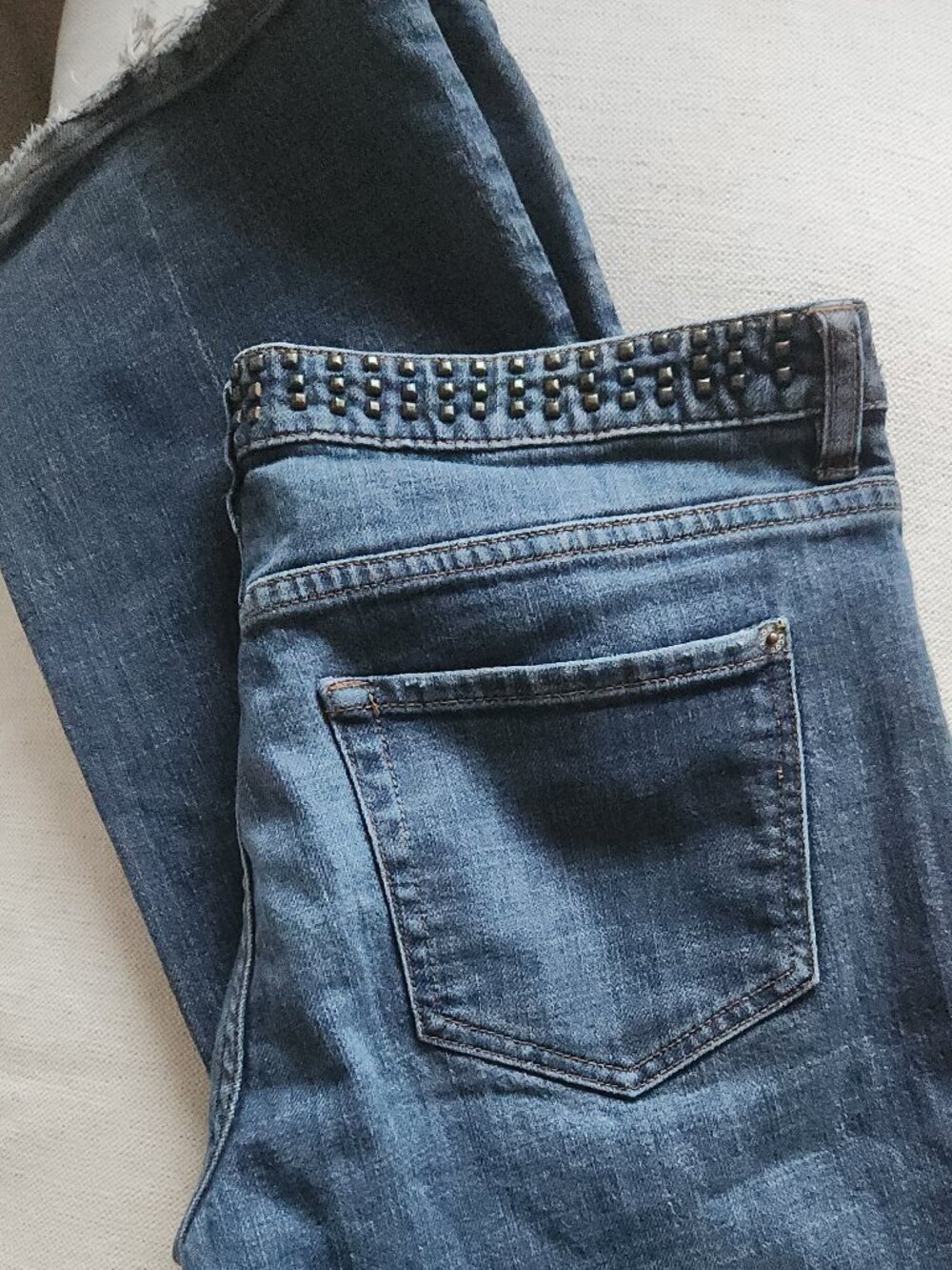 Vintage Y2K Studded Bootcut Stretch Jeans - sz 9/10 RUNS LARGE